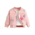 thumbnail image 1 of Efsteb Fall Jacket for Girls Button Long Sleeve Coats Toddler Spring Coat Cute Toddler Comfy Jacket Outerwear (Pink,2 Years), 1 of 7