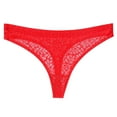 thumbnail image 1 of Efsteb G String Thongs for Women Low Waist Briefs Transparent Breathable Underwear Ropa Interior Mujer Comfy Panties G Thong Ladies Lace Hollow Out Underwear Red, 1 of 2