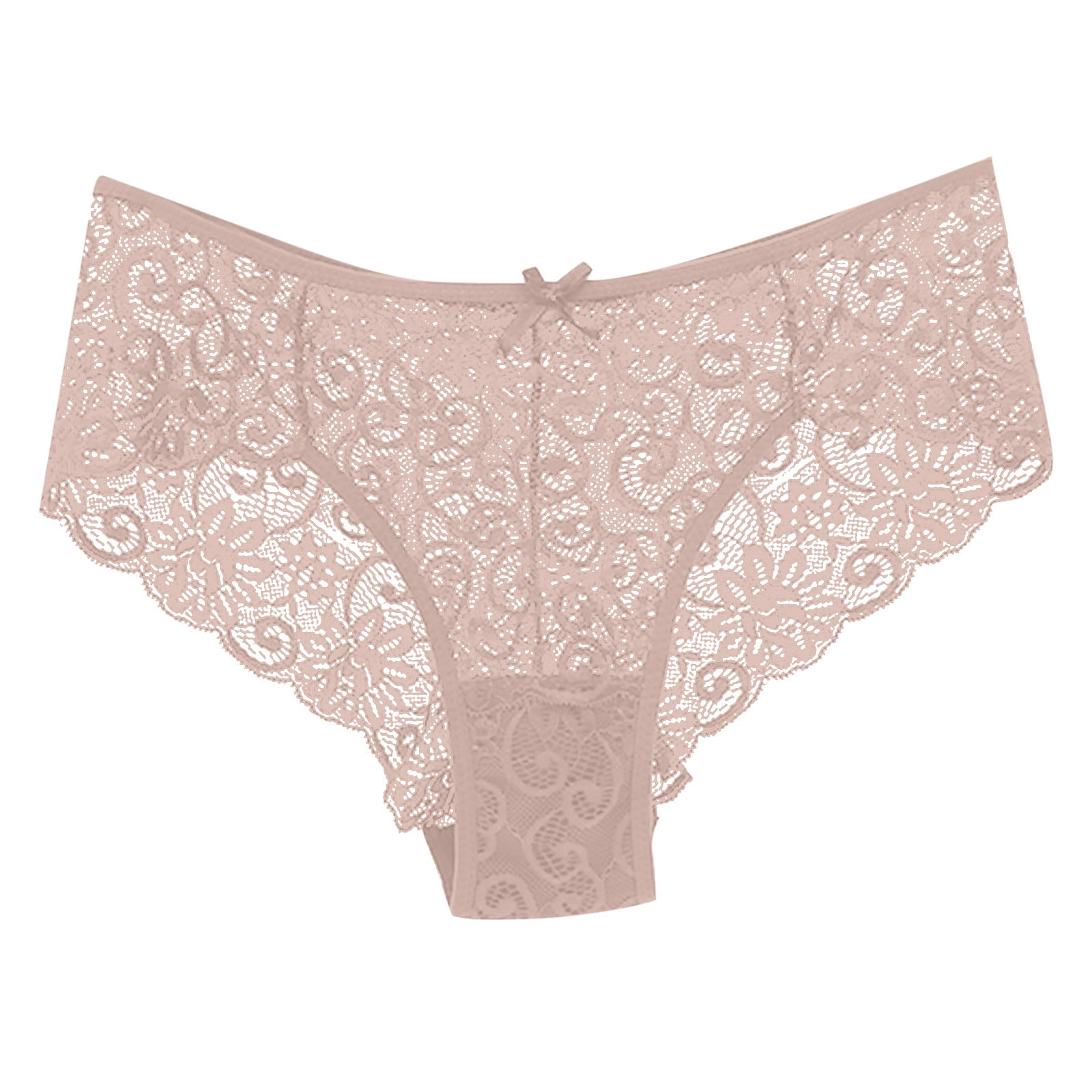 Efsteb G-String Thongs for Women Low Waist Briefs Ropa Interior Mujer Sexy  Comfy Panties Ladies Lace Hollow Out Underwear G Thong Lingerie Transparent Breathable  Underwear Beige 