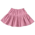 thumbnail image 1 of Efsteb Girl's Tiered Layer Skirts Casual Cute High Waisted Pleated Ruffle Flowy Elastic Skirts (Pink,5 Years), 1 of 6
