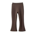 thumbnail image 1 of Efsteb Girls Flare Pants High Waist Wide Leg Long Pants Elastic Sequin Pants Bell Bottom Casual Sports Leggings (Coffee,5-6Years), 1 of 6