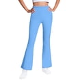 thumbnail image 1 of Efsteb Girls Fleece Lined Leggings Casual Bell Bottoms Soft Comfy Trousers Winter Warm Leggings Athletic Flare Pants (Light Blue,9 Years), 1 of 7