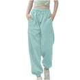 thumbnail image 1 of Efsteb Girls Jogging Sweatpants Children Kids Casual Sports Trousers Elastic Waistband Drawstring Sweatpants with Pocket (Mint Green,9 Years), 1 of 6