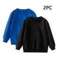 thumbnail image 1 of Efsteb Girls Sweatshirts Boys Shirts Soft Solid Color Casual Comfy Cotton Sweatshirt Long Sleeve Crew Neck Pullover for Parties（Black，4 Years）, 1 of 6