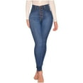 Efsteb High Waisted Stretch Jeans for Curvy Women High Waist Stretch Hose Jeans Leggings Skinny