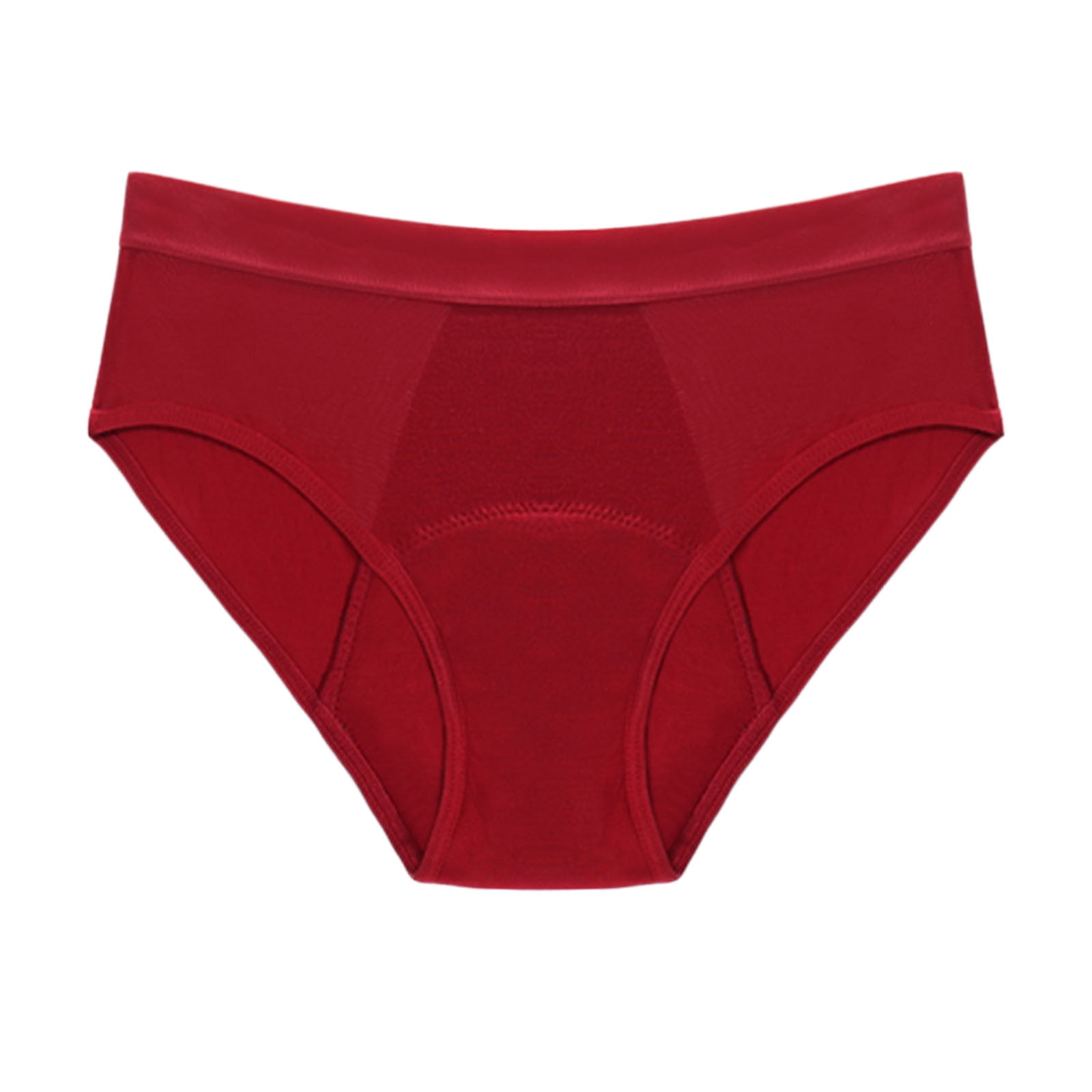 Efsteb High Waisted Underwear for Women Comfortable Breathable Briefs Solid  Color Underwear Lingerie Panties Ladies Underpants Physiological Pants Red