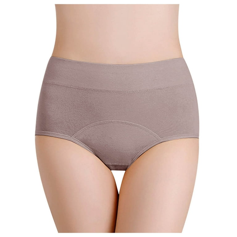 Efsteb High Waisted Underwear for Women Breathable Lingerie Underwear  Briefs Comfortable Knickers Panties Solid Color Briefs Coffee 