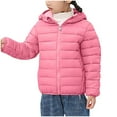 thumbnail image 1 of Efsteb Jackets for Girls Boys Winter Coat Long Sleeve Hooded Puffer Jackets Fashion Winter Down Jacket (Pink,12 Years), 1 of 6