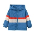thumbnail image 1 of Efsteb Jackets for Girls Kids Outdoor Trenchcoats Trendy Long Sleeve Zipper Hooded Jackets Hiking Coats Outerwear (Dark Blue,3 Years), 1 of 7