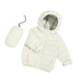 thumbnail image 1 of Efsteb Jackets for Girls Lightweight WaterProof Packable Hooded Puffer Down Coat Long Sleeve Down Jacket (White,2 Years), 1 of 3