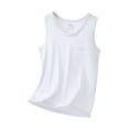 thumbnail image 1 of Efsteb Kids Boys Girls Tank Tops Round Neck Cute Solid Color Casual Sleeveless T Shirts Summer Loose Comfy Tee Shirt(White,6 Years ), 1 of 6
