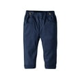 thumbnail image 1 of Efsteb Kids Boys Suits Pants Elastic Waisted Casual Solid Color Pants Fashion Cute School Uniform Suit Trousers (Dark Blue,2 Years), 1 of 4