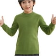 thumbnail image 1 of Efsteb Kids Boys Sweater Casual Long Sleeve Tops Round Neck Knit Sweater Tops Fashion Comfy Cute Tops Solid Color Loose Blouses (Green,8 Years), 1 of 3