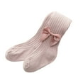 thumbnail image 1 of Efsteb Kids Toddler Baby Girls Pantyhose Solid Color Casual Bow Stockings Warm Pants Trousers (Pink,1-2 Years), 1 of 5