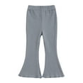 thumbnail image 1 of Efsteb Kids Toddler Girls Bell-bottomed Pants Spring Fashion Casual Comfy Elasticity Flared Pants Trousers (Blue,3 Years), 1 of 5