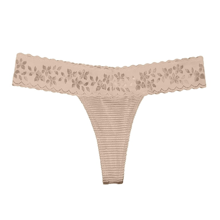 Efsteb Lace Panties for Women Sexy Comfy Panties Ladies Lace Hollow Out Underwear  G Thong Lingerie Transparent Breathable Underwear Ropa Interior Mujer Low  Waist Briefs Khaki 