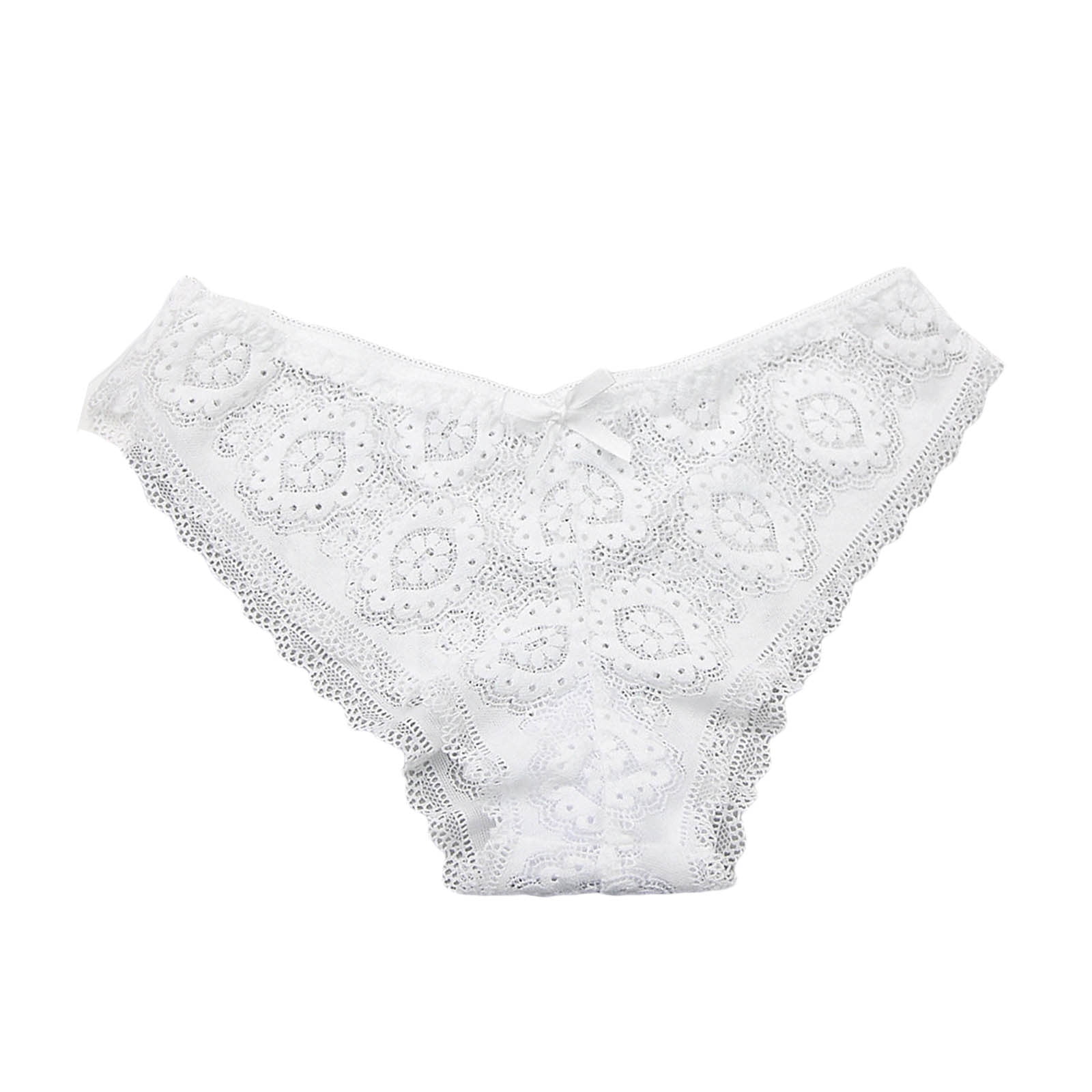 Efsteb Lace Underwear for Women Low Waist Briefs G Thong Lingerie  Transparent Breathable Underwear Ropa Interior Mujer Ladies Lace Hollow Out  Underwear Sexy Comfy Panties White 