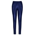 thumbnail image 1 of Efsteb Leather Leggings for Women High Waist Pants for Women Fitness Running Gym Sports Stretch Yoga Pants Solid Color Tight Leggings Trousers Dark Blue M, 1 of 4