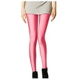 thumbnail image 1 of Efsteb Leggings for Women Casual Comfort High Waisted Elasticity Ninth Pants Show Thin Leggings Tummy Control Pink L, 1 of 3