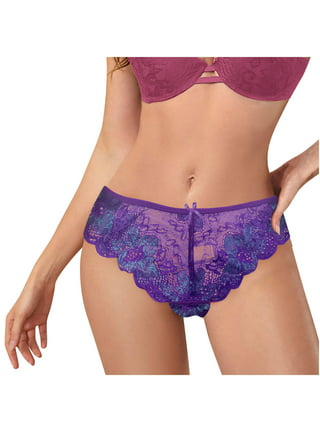 Efsteb Lace Panties for Women Ropa Interior Mujer Sexy Comfy Panties Lace  Bikini Panties G Thong Low Waist Briefs Transparent Lingerie Breathable