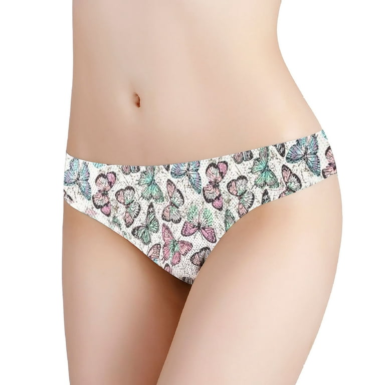 Efsteb Panties for Women Fashiaon Breathable Comfortable Briefs Print Briefs  Lingerie Knickers Panties Underwear Black 