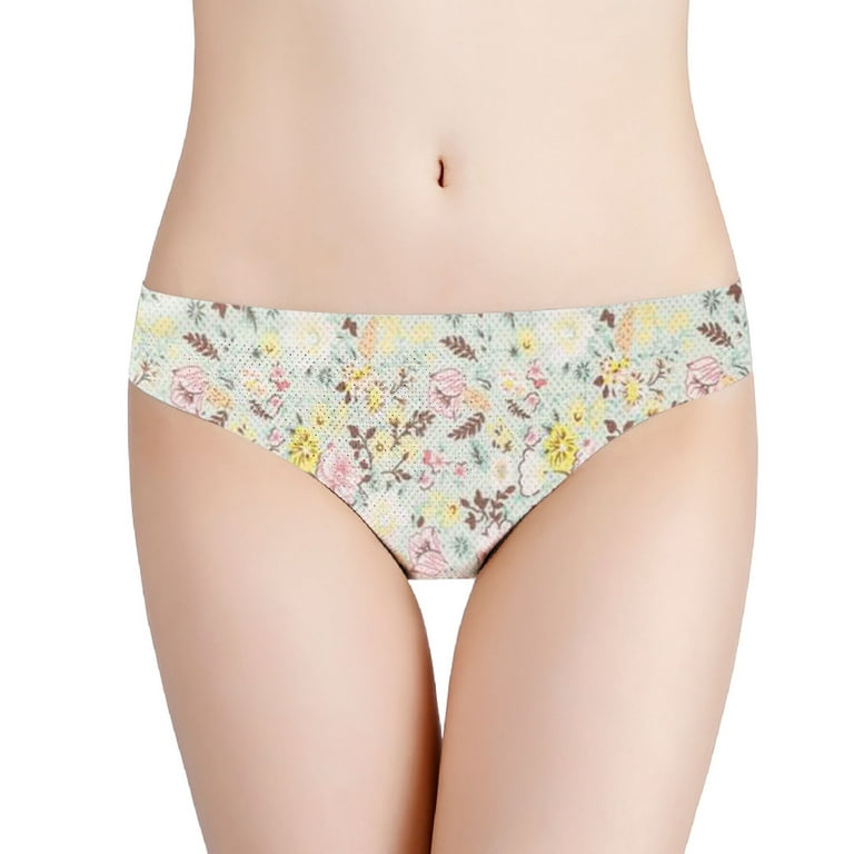 Efsteb Panties for Women Fashion 5 Pack Briefs Lingerie Knickers Panties  Underwear Breathable Briefs Comfortable Beige 