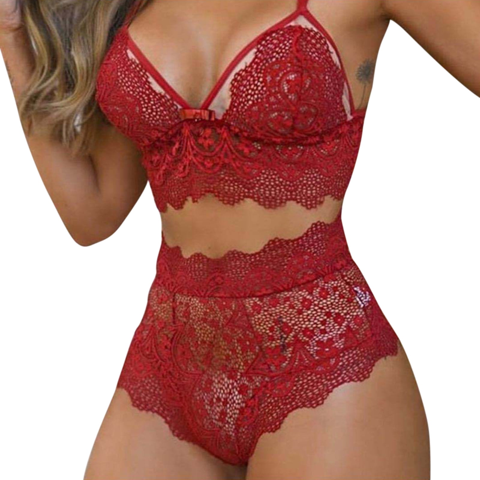  Women Sexy Lace Bra Female Bralette Push Up Seamless Tube Sleep  Dormir Tops Plus Size Lingerie Underwear Brassieres (Color : Red, Cup Size  : One Size) : Clothing, Shoes & Jewelry