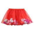 thumbnail image 1 of Efsteb Princess Girls Tutu Skirt Cute Layered A-Line Tulle Skirt Princess Dance Dress (Red,7 Years), 1 of 3