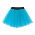 thumbnail image 1 of Efsteb Skirts for Women Pleated Gauze Short Skirt Star Sequin Gauze Dancing Dress Fashion Summer Solid Color Comfy Casual Skirts (Blue,Free Size), 1 of 4