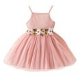 thumbnail image 1 of Efsteb Spaghetti Strap Dresses for Girls Tutu Dress Cute Flowers Sleeveless Princess Dresses Sundress (Pink,3 Years), 1 of 7