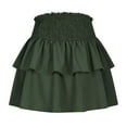 thumbnail image 1 of Efsteb Summer Skirts for Women High Waist Pleated Half Length Skirt Solid Color Casual Fashion Comfy Skirts (Army Green,M), 1 of 5