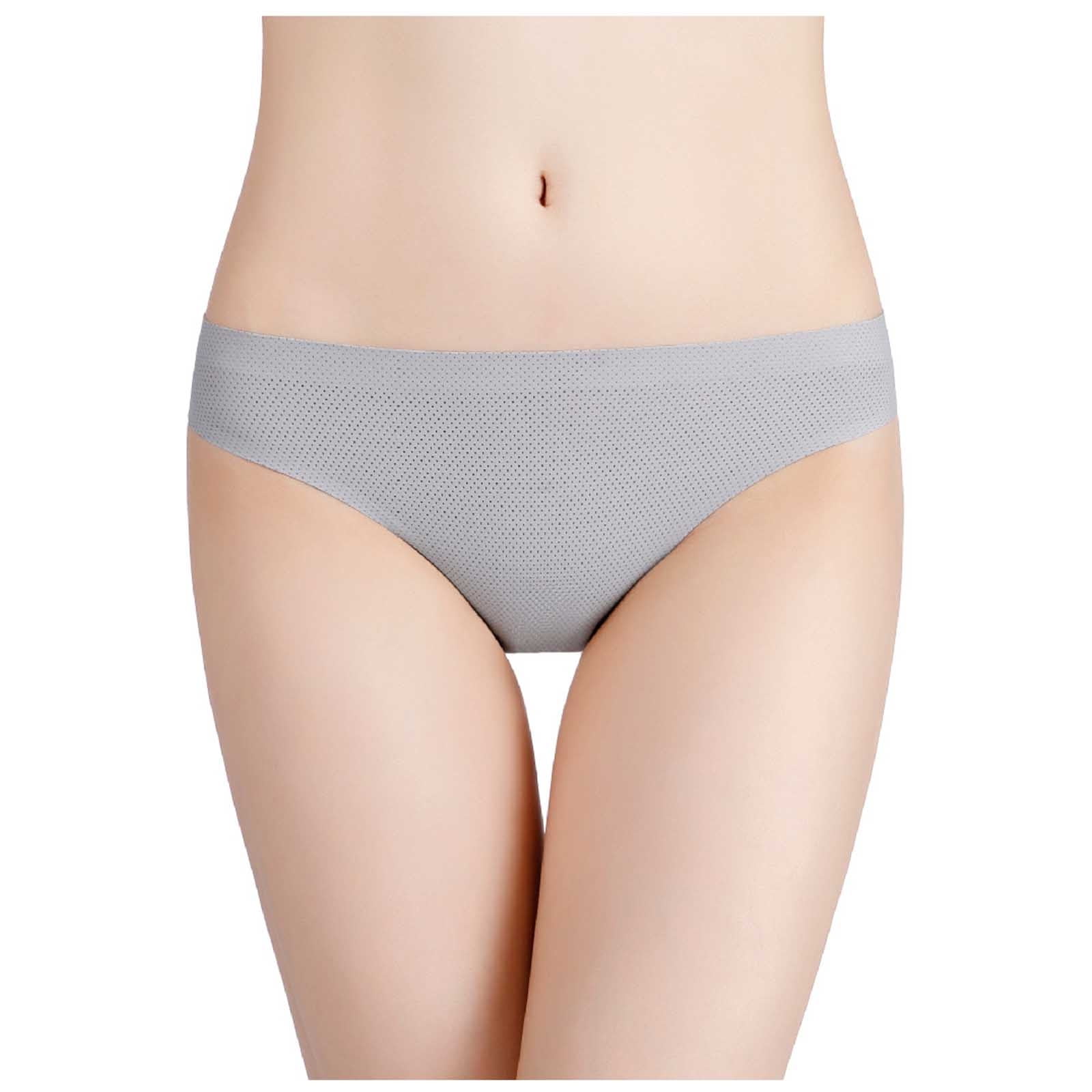 Efsteb Thongs for Women Sexy Comfortable Knickers Panties 5 Pack Briefs  Briefs Lingerie Underwear Breathable Gray 
