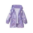 thumbnail image 1 of Efsteb Toddler Girls Kids Thin Coat Gradient Color Hooded Coats Sparkly Jacket Casual Long Sleeve Comfy Jackets Outwear (Purple,5 Years), 1 of 4