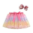 thumbnail image 1 of Efsteb Toddler Girls Layered Tutu Skirt Birthday Party Tulle Skirt Princess Sequin Dance Dress for 3-8 Years (Pink,5 Years), 1 of 5
