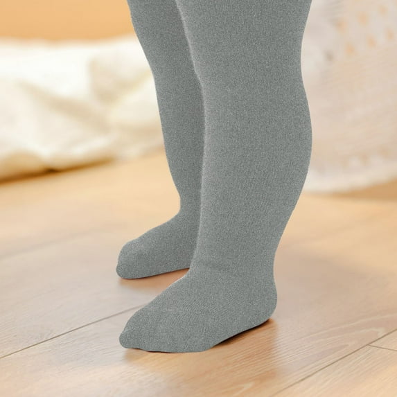 Efsteb Toddler Infant Baby Girls Pantyhose High Waist Solid Color Girls Tight Pants Leggings (Gray,1 Years)
