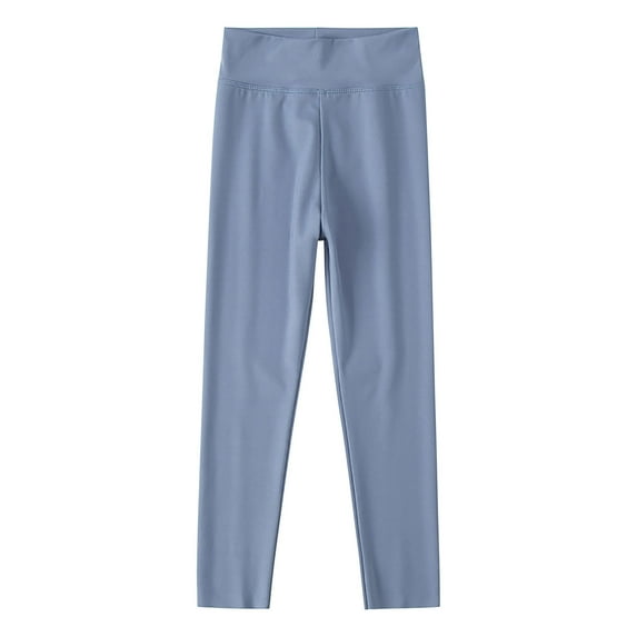 Efsteb Toddler Kids Comfortable Leggings for Girls Yoga Pants for Softness Breathability Pants (Blue,8 Years)