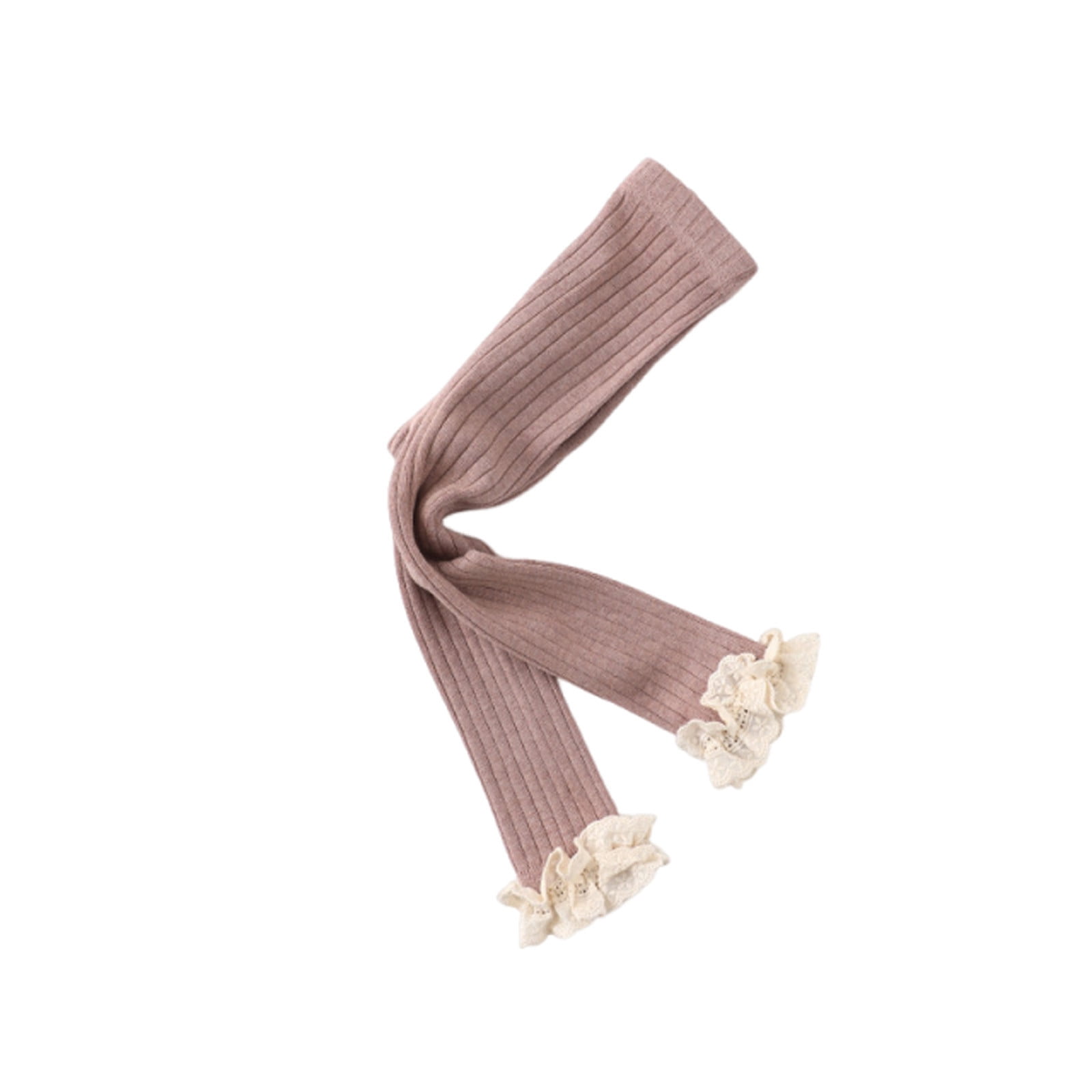 Babyhug Cotton Knit Full Length Solid Color Flared Legging - Pink