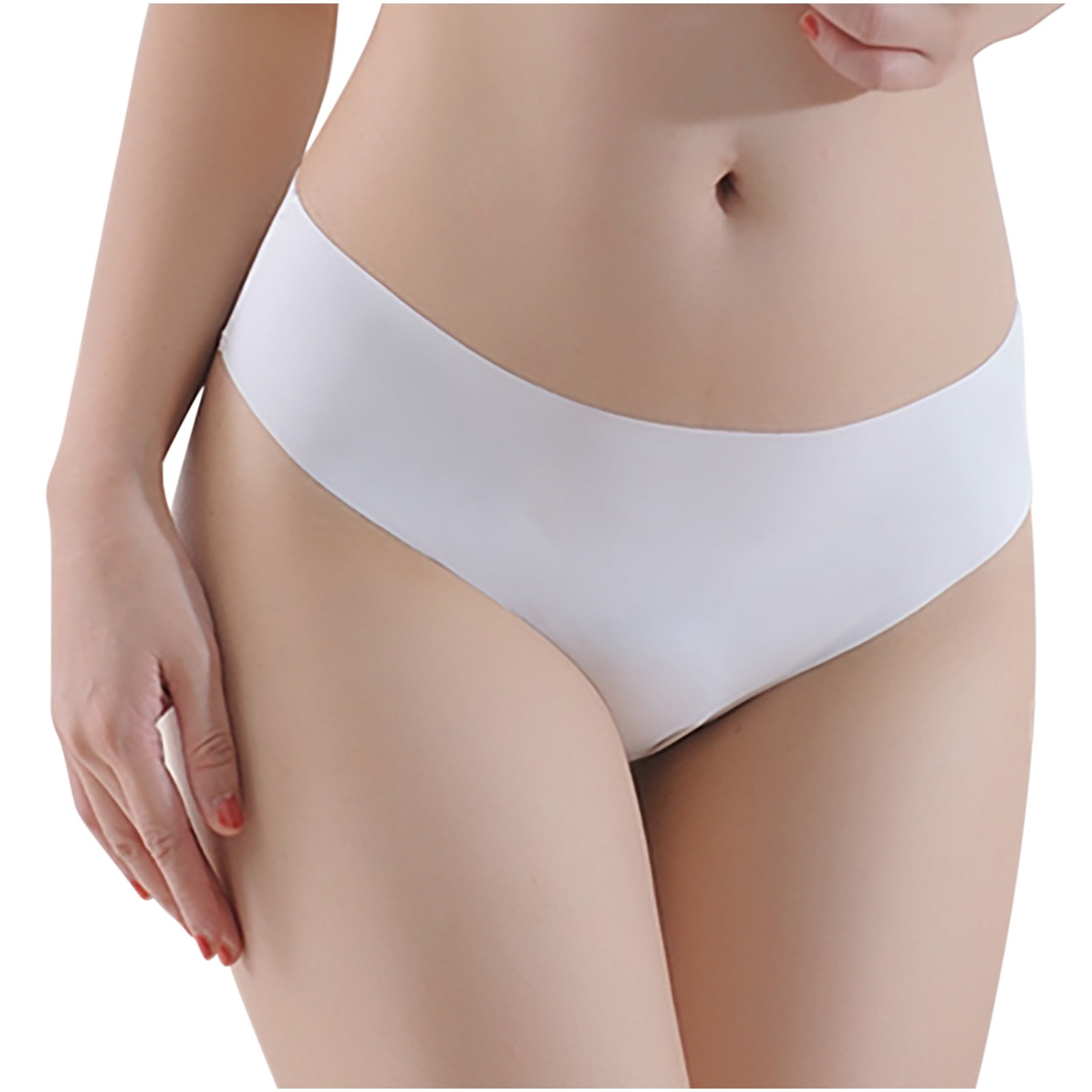 Efsteb Womens Underwear Seamless Solid Color Briefs Comfortable Briefs  Lingerie Knickers Panties Underwear Breathable Beige