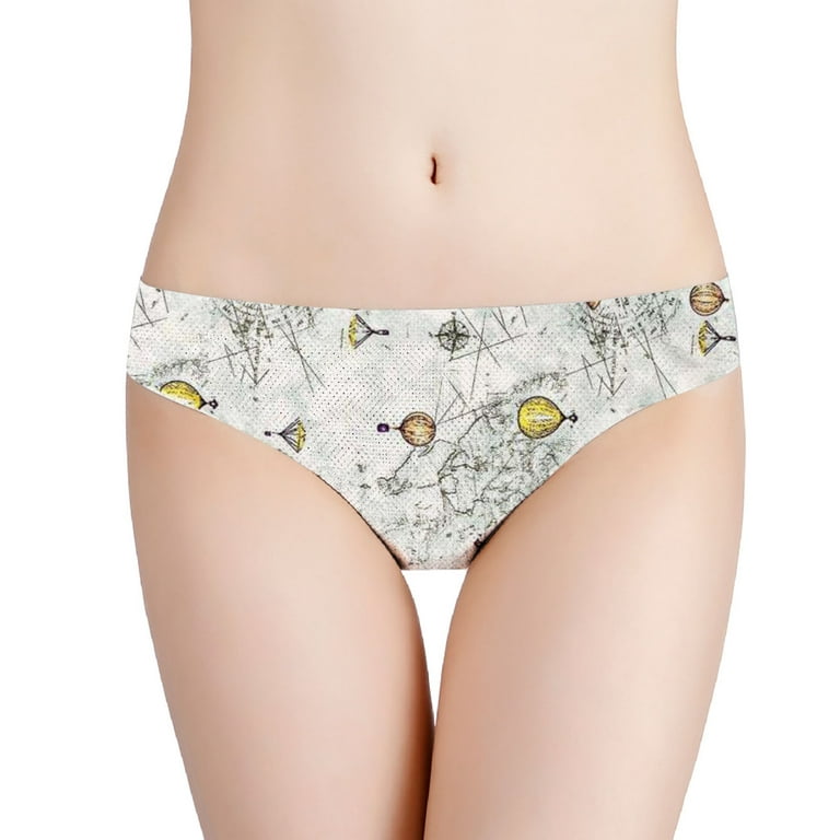 Efsteb Women'S Thongs Fashion Comfortable Briefs 5 Pack Briefs Lingerie  Knickers Panties Underwear Breathable Beige 