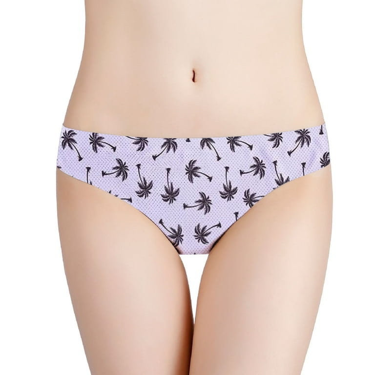 Efsteb Women'S Thongs Fashion Comfortable Briefs 5 Pack Briefs Lingerie  Knickers Panties Underwear Breathable Purple 