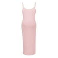 thumbnail image 1 of Efsteb Women's Maternity Dress Stretchy Round Neck Bodycon Pregnancy Dresses Comfy Solid Color Sleeveless Casual Maternity Clothes（Pink,XL）, 1 of 1