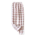 thumbnail image 1 of Efsteb Women's Pants Plush Home Pajama Pantss Plaid Print Loose Pants for Women Wide leg Pants Sweatpants Trousers Pants for Women Comfortable Casual Trousers Pink M, 1 of 8