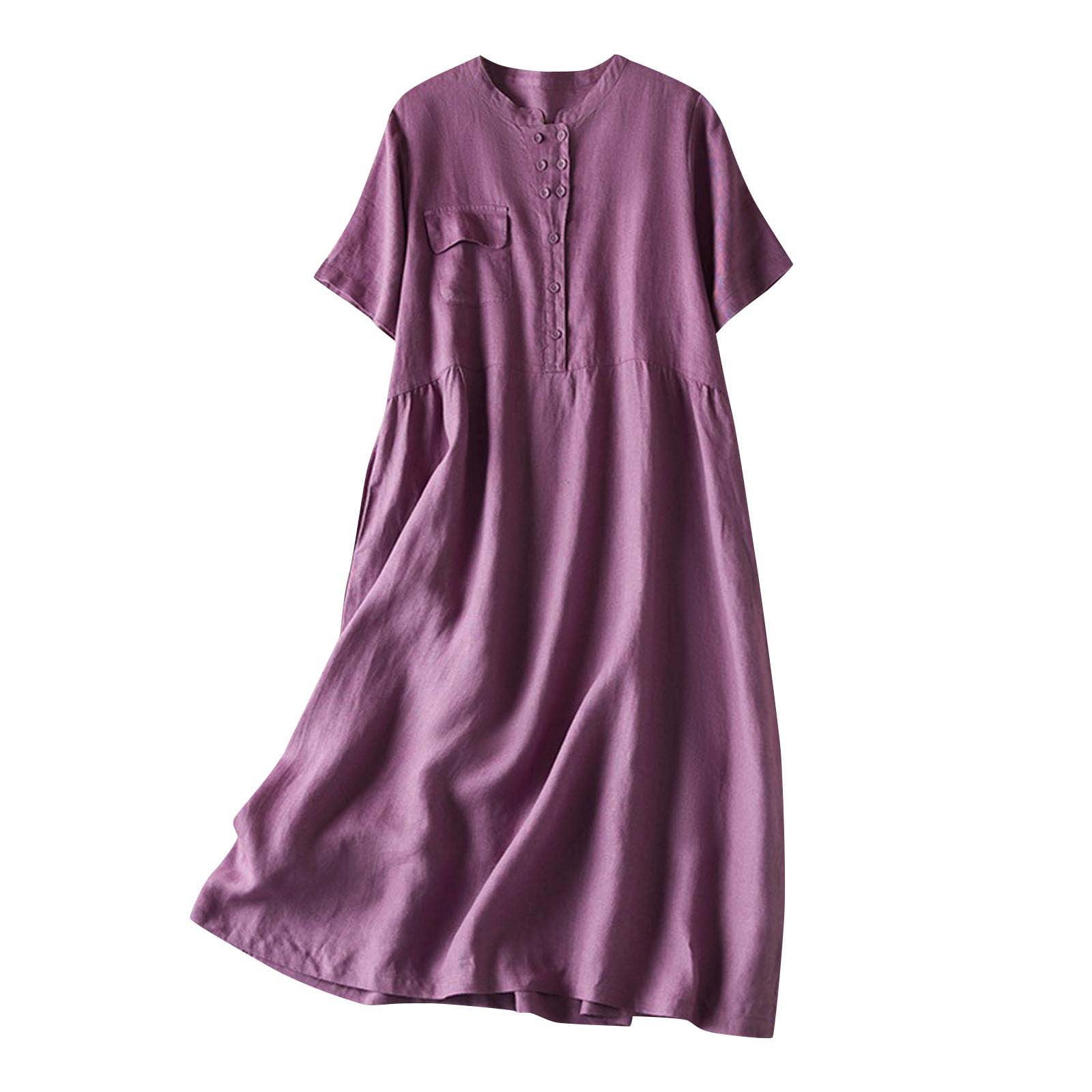 walmart linen dress Time and Tru Women's Linen Blend Pleated Mini Shirtdress with Short Sleeves, Sizes Xs-xxxl, Size: Small, Black