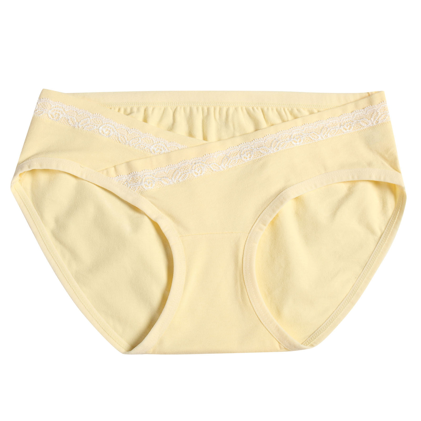 Efsteb Womens Lace Underwear Sexy Comfy Panties Abdomen Support Seamless  V-shaped Maternity Underwear G Thong Low Waist Briefs Lingerie Breathable  Underwear Ropa Interior Mujer Yellow 