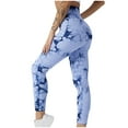 thumbnail image 1 of Efsteb Womens Leggings High Waist Pants for Women Fitness Running Gym Sports Yoga Pants Stretch Tie Dyed Tight Leggings Pants Light Blue S, 1 of 2