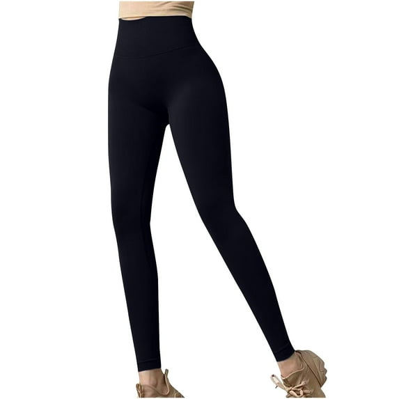 Efsteb Womens Leggings Yoga Pants High Waisted Hip Lifting Fitness Pants Leggings For Women Elasticity Tight Sports Pants Peach Yoga Pants Black L