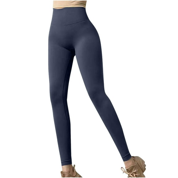 Efsteb Womens Leggings Yoga Pants High Waisted Hip Lifting Fitness Pants Leggings For Women Elasticity Tight Sports Pants Peach Yoga Pants Navy M