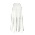 thumbnail image 1 of Efsteb Womens Long Skirts High Waist Pleated Long Skirt Fashion Casual Comfy Solid Color Fall Skirts (White,XL), 1 of 7