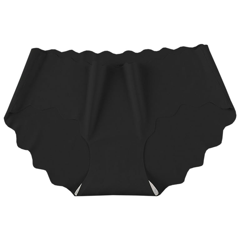 Efsteb Womens Panties Comfortable Breathable Briefs Briefs Ice Silk Panties  Sexy Female Underpants Pantys Lingerie Black 