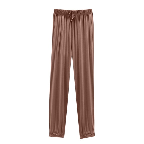 Efsteb Womens Wide Leg Sweatpants Elastic Waist Baggy Pants Loose Wide leg Pants Casual Solid Color Sweatpants Trousers Pants for Women Comfortable Pants for Women Trousers Coffee L